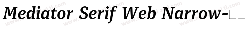 Mediator Serif Web Narrow字体转换